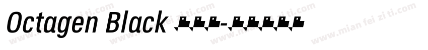 Octagen Black 黑斜体字体转换